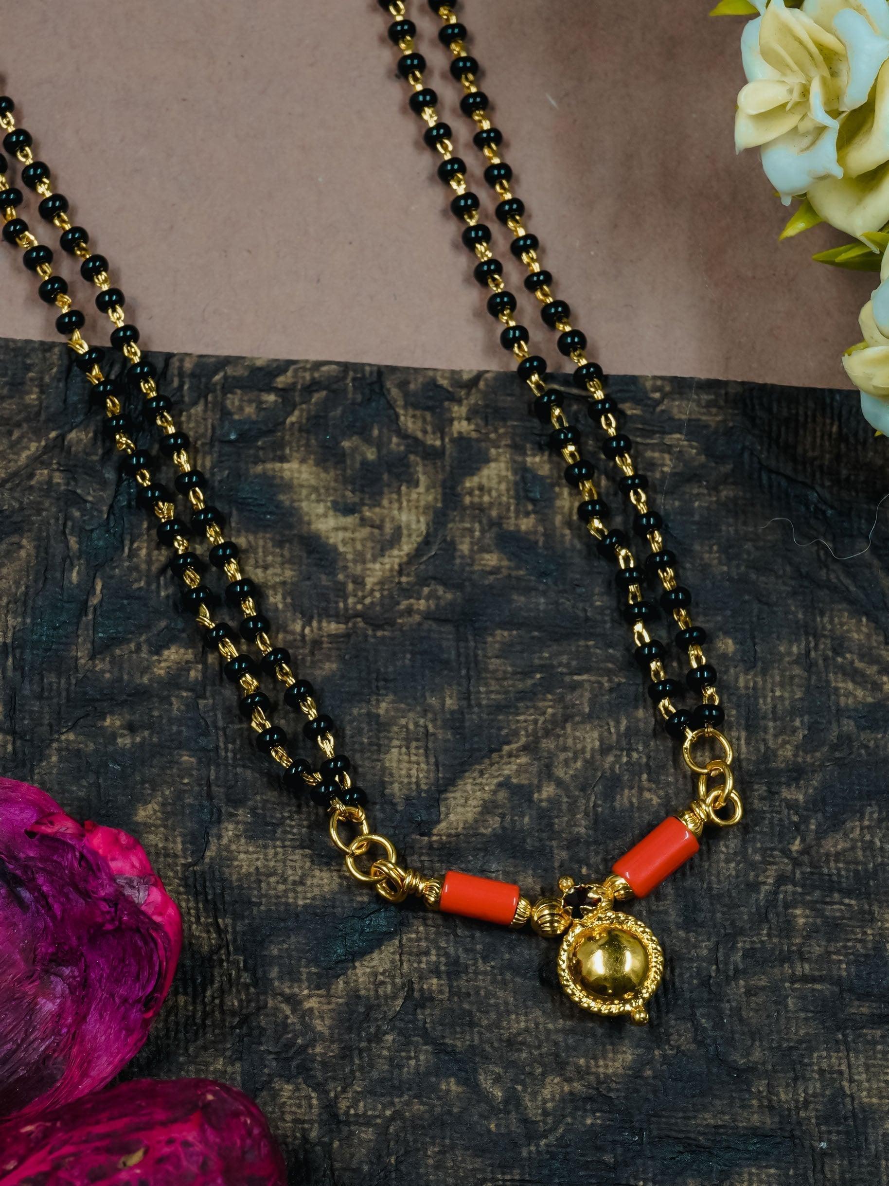 Mangalya Chain with coral 12910N - Griiham