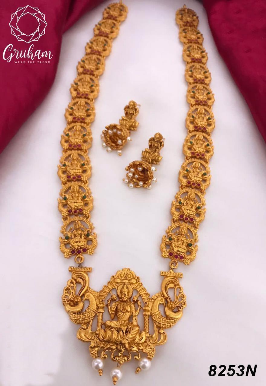 Matt GOLD LAXMI LONG NECKLACE SET 8254N - Griiham