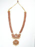 Matt Gold Laxmi Kemp color stone Long Necklace set 7737N - Griiham