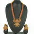 Matt Gold Laxmi Kemp color stone Long Necklace set 9351N - Griiham