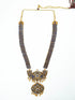 Matt Gold Laxmi Kemp color stone Long Necklace set 9351N - Griiham