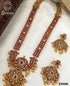 Matt Gold Laxmi Kemp color stone Long Necklace set 9351N - Griiham