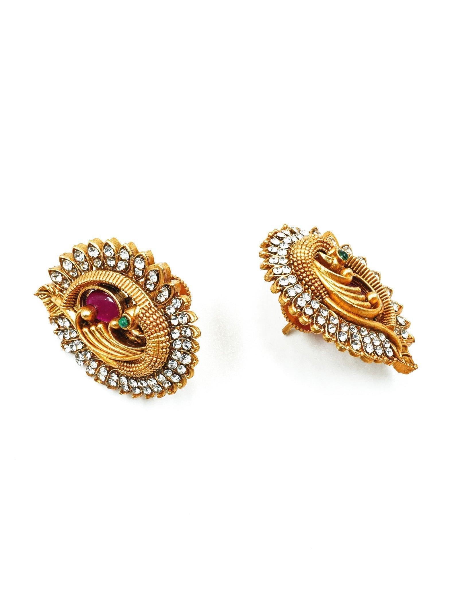 Matt Gold Plated Earring/ studs 10629N - Griiham