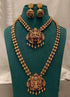 Matt Premium Gold finish Laxmi necklace Combo set - Griiham