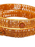 Matt gold Plated Set of 2 designer Bangles 8230A-Designer Bangles-Griiham-2.4-Griiham