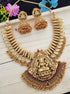 Matt gold polish Temple design Necklace set