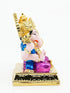 Matt goldPlated Ganesha marble idol 8cm Height - Griiham