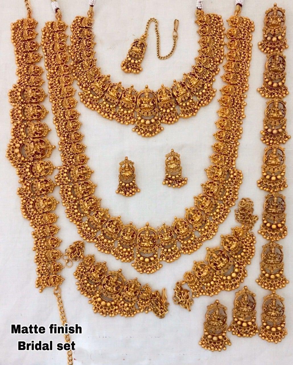 Matte Gold Finish Best Seller Full Bridal Set Combo 5935N