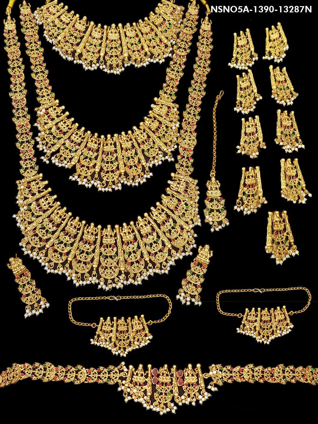 Matte Gold Finish Best Seller Full Bridal Set Combo