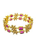 Micro Gold Plated Set of 2 Multi colour stone Bangles (Copy) - Griiham