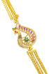 MicroGold Plated CZ Studded 5 Layer Mopu Chain 18139N - Griiham