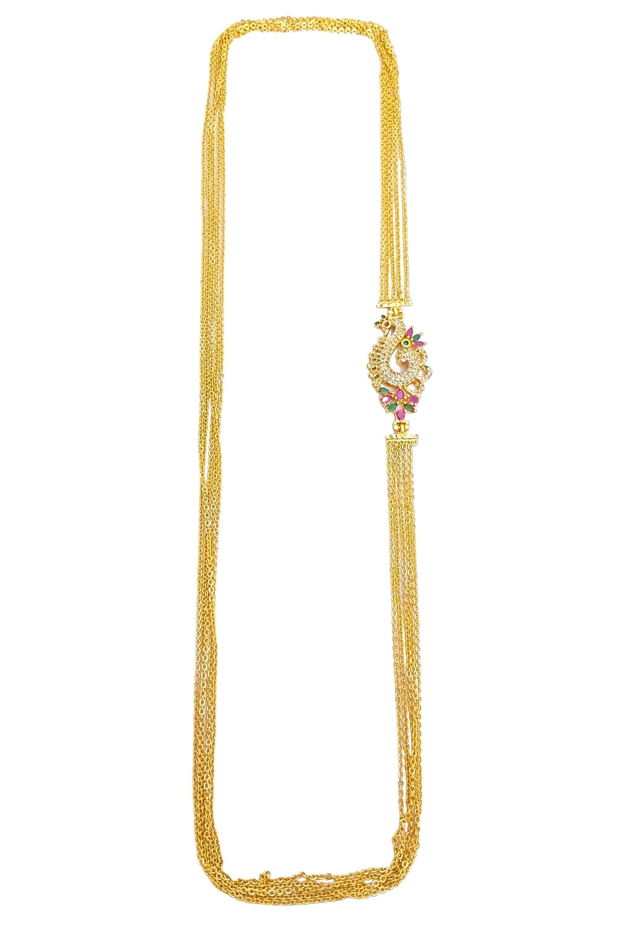 Microgold Plated 5 Layer CZ Mopu Chain - Griiham