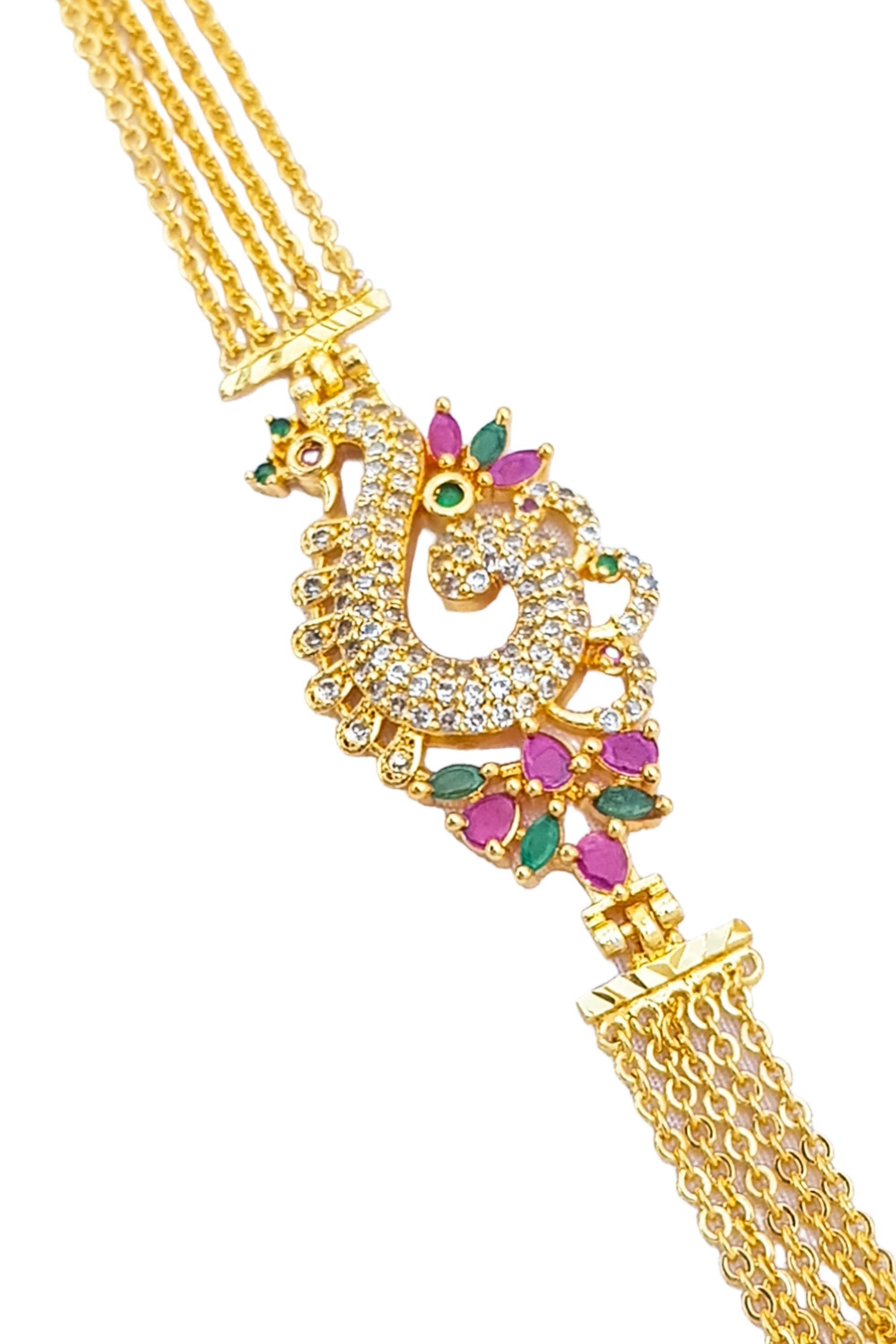 Microgold Plated 5 Layer CZ Mopu Chain - Griiham