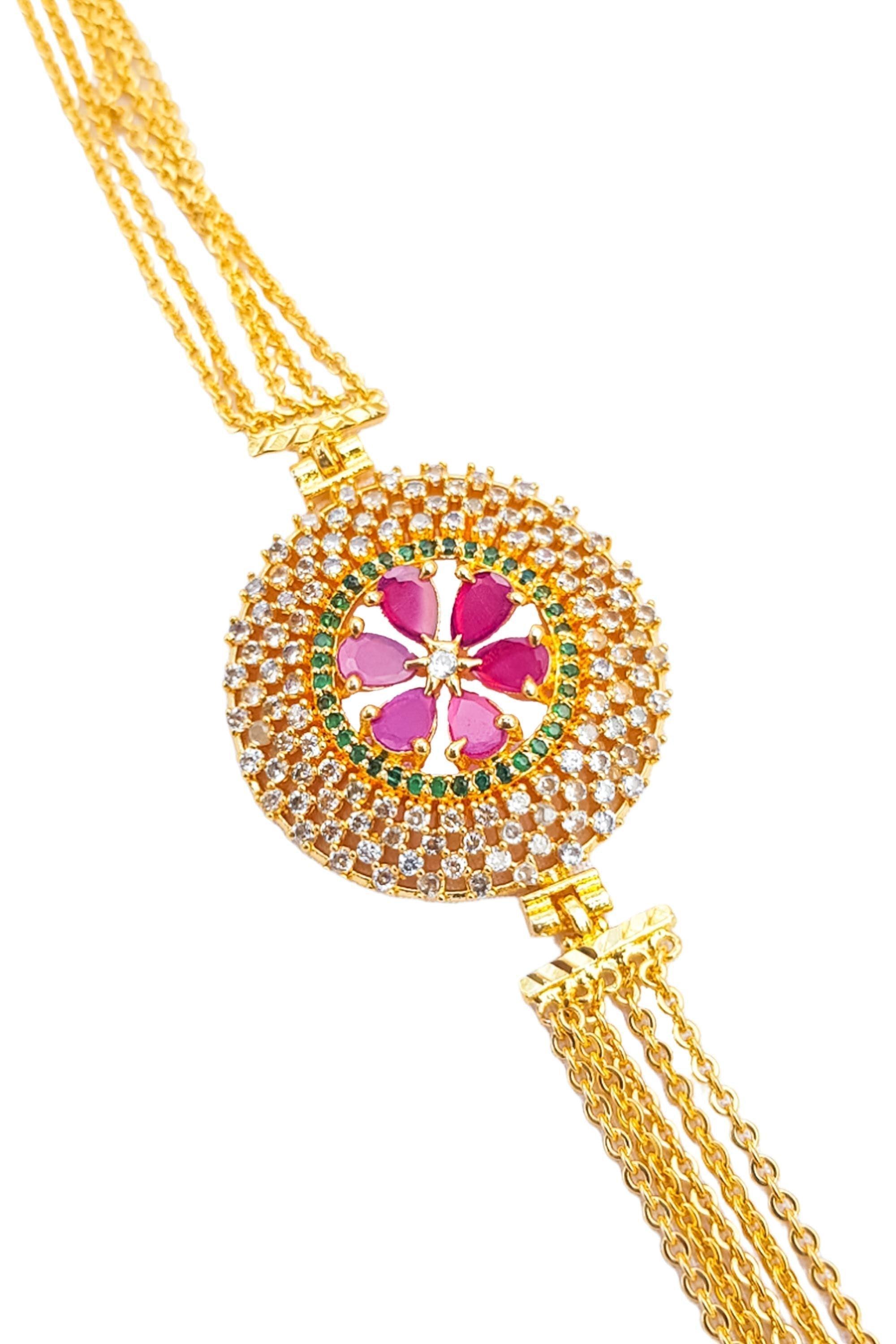 Microgold Plated 5 Layer CZ Mopu Chain - Griiham