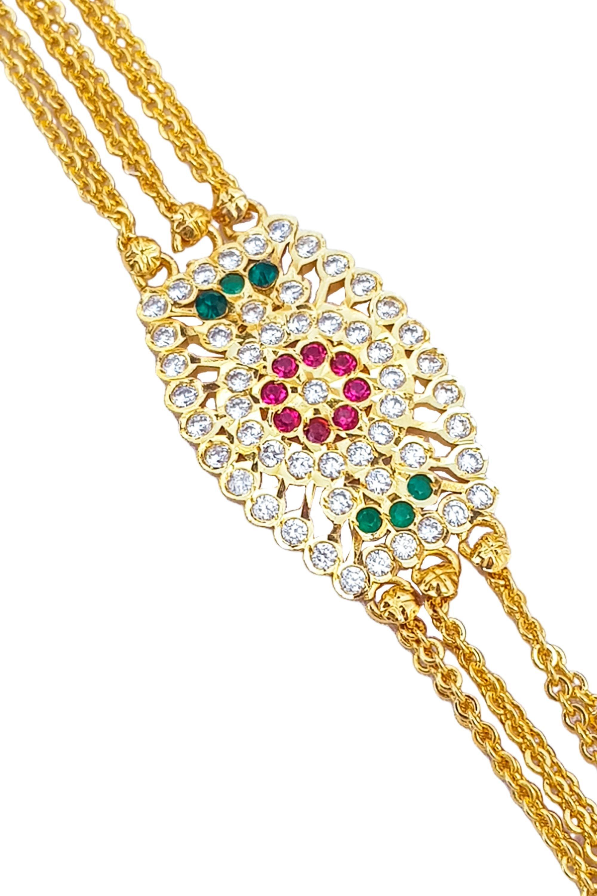 Microgold Plated 6 Layer CZ Mopu Chain - Griiham