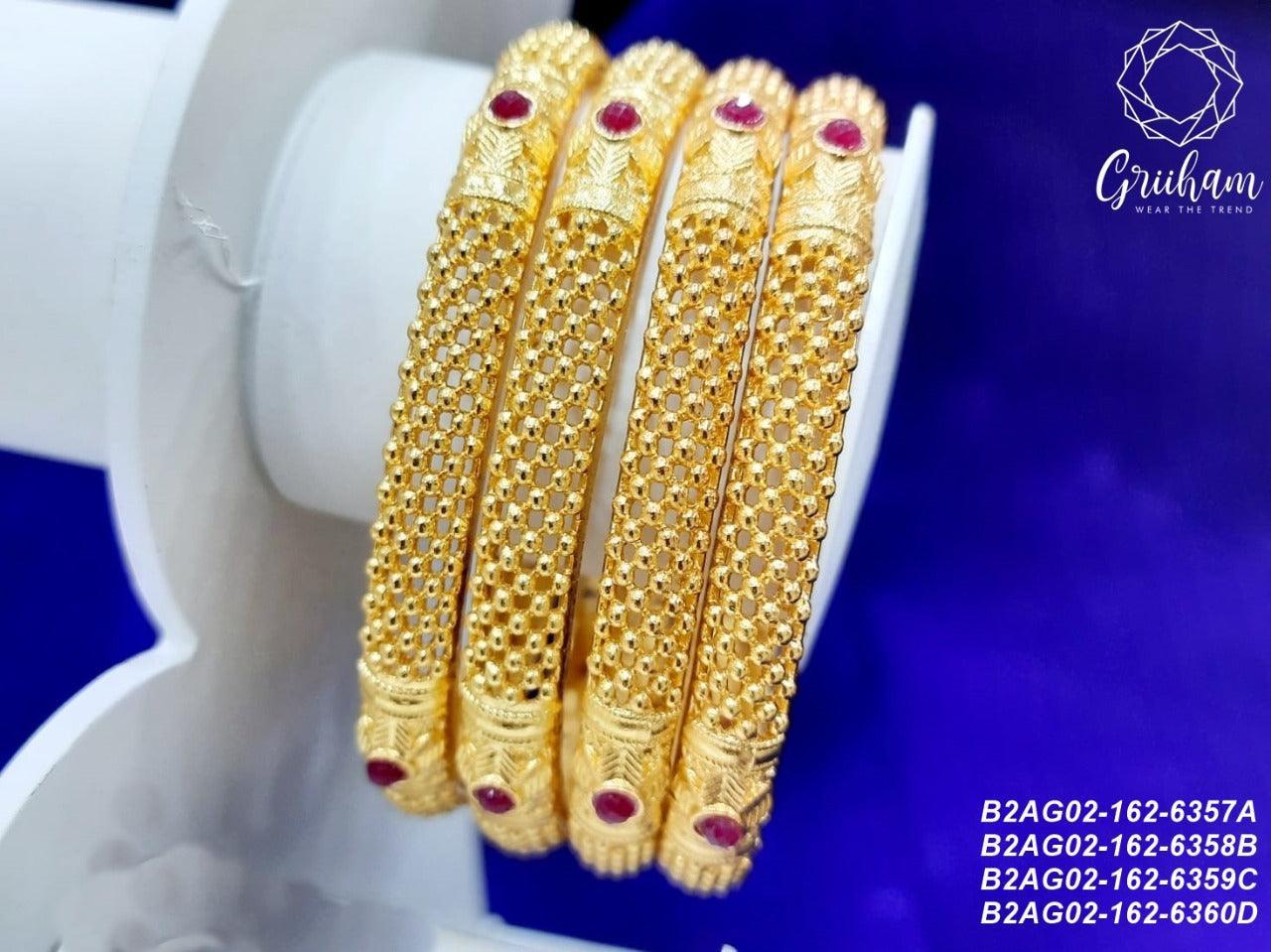 Microgold guaranteed gold finish Bangles Set of 4 bangles 6357A