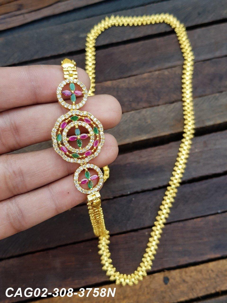 Microgold plated CZ Mopu Chain