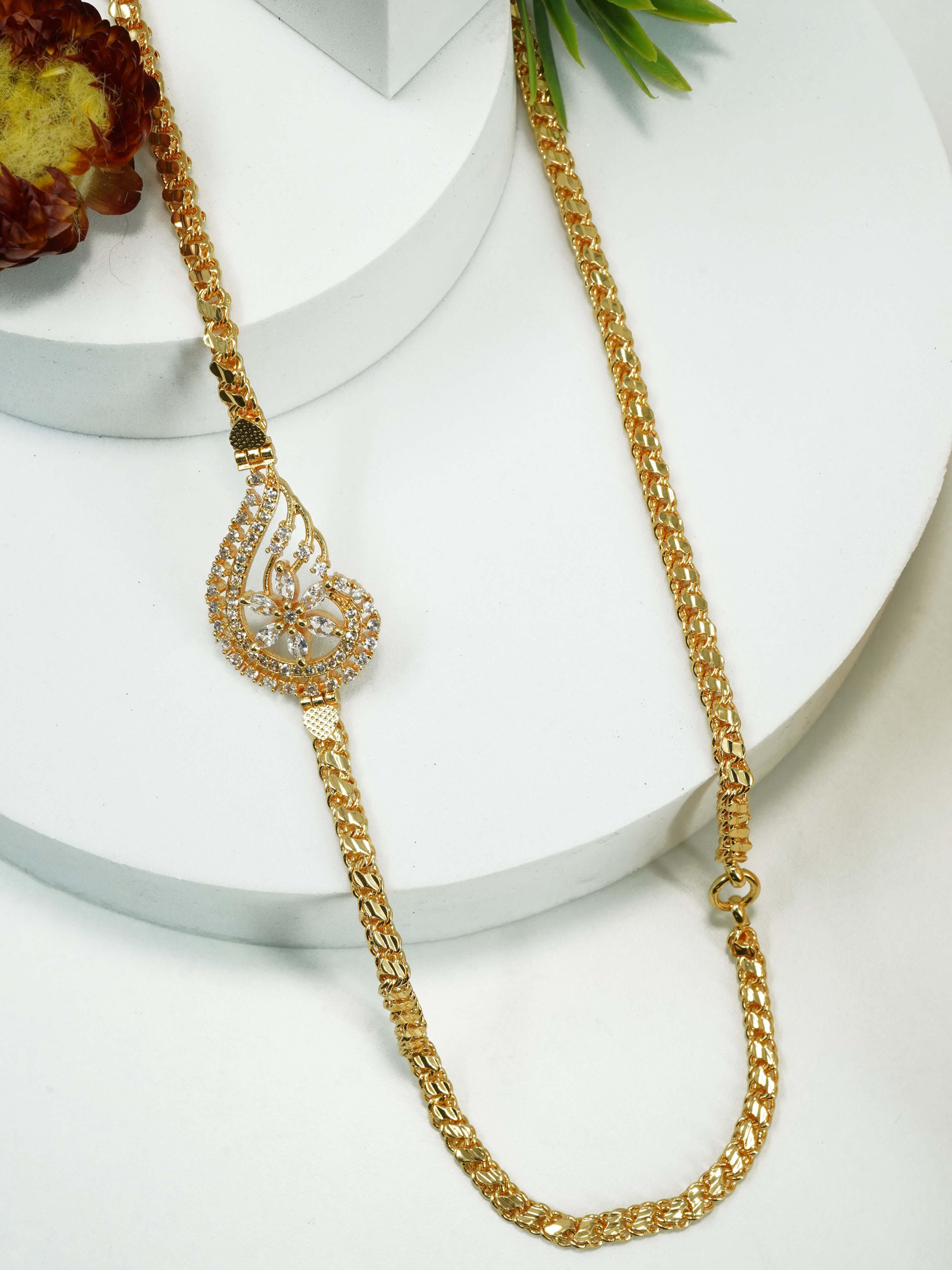 Microgold plated CZ Mopu Chain