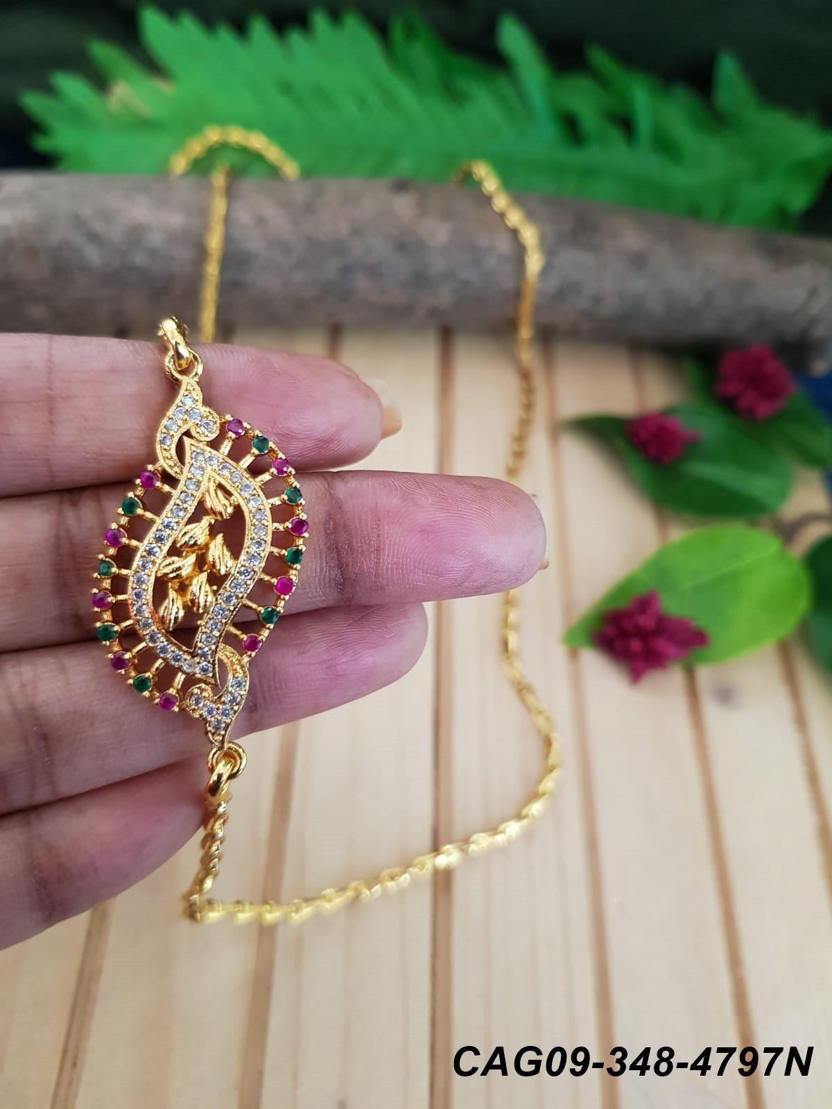 Microgold plated CZ Mopu Chain