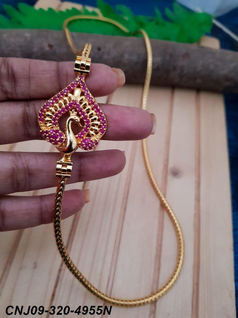 Microgold plated CZ Mopu Chain