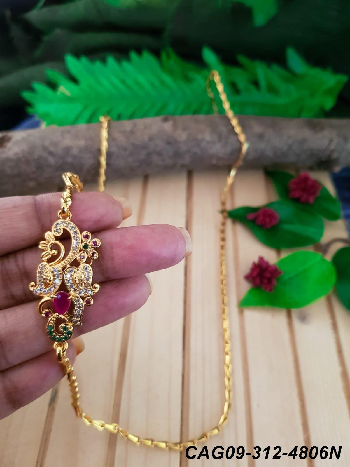 Microgold plated CZ Mopu Chain