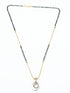 Microgold plating Black bead Managalsutram Mangalya chain 18 inches - Griiham