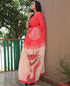 Mono-cotton sarees with all DURGA PUJA PRINT design along with zari 17530N -1 - Griiham