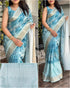 Muslin mono-cotton saree with running blouse 22295N - Griiham