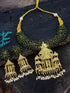 Gold Plated Premium Exclusive Ayodhya Temple Inspired  Necklace set