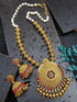 Gold Plated Long Temple design Necklace Set