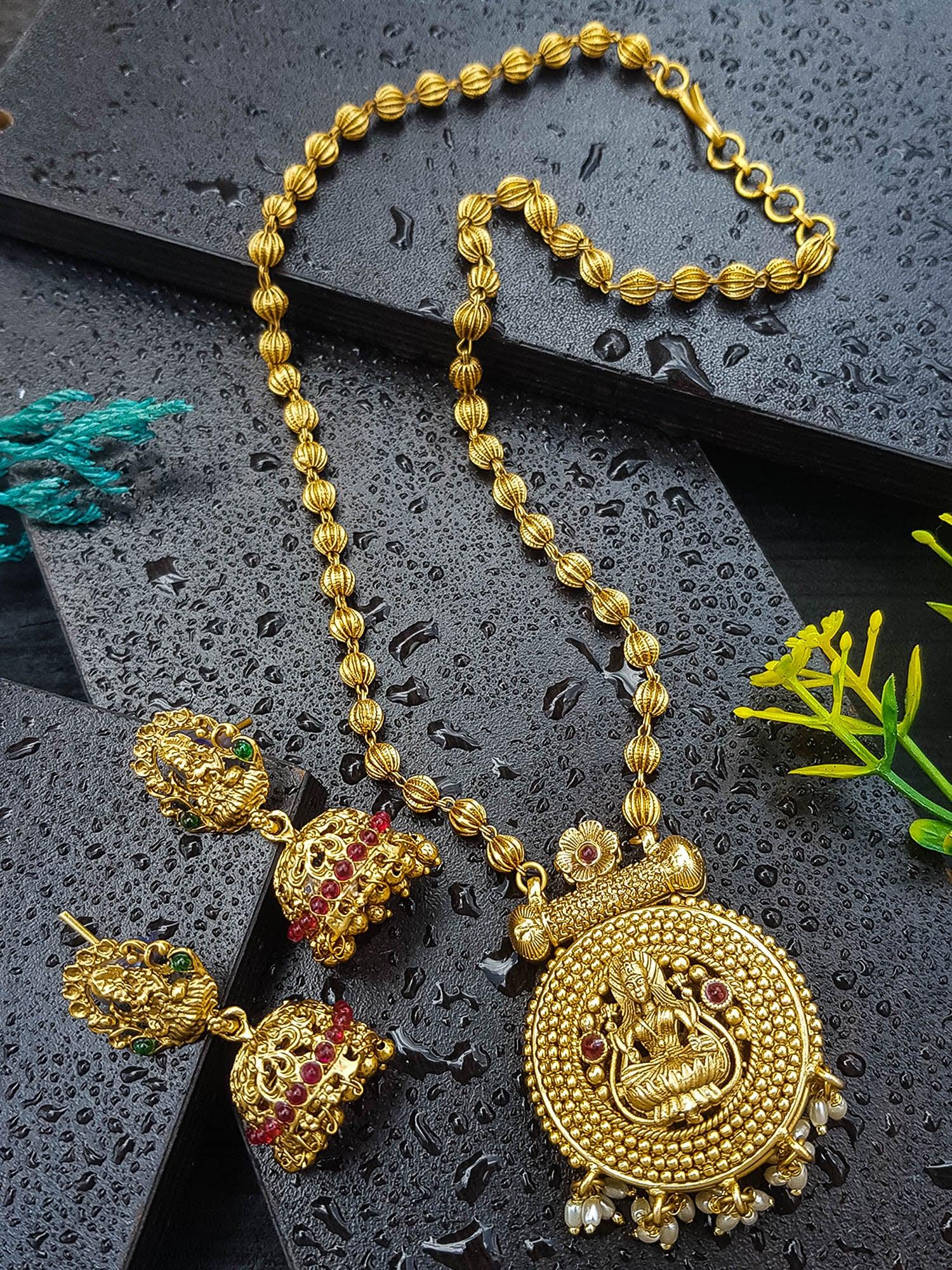 Gold Plated Classic Reversible Necklace Set