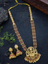 Premium Gold Plated Long Laxmi Necklace Set