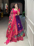 Navaratri Special Dola Silk Lehenga Work Printed with foil work (unstiched blouse) 17228N - Griiham