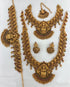 Necklace combo set Gold Polish Bridal jewelry Set combo Temple pattern 11998N - Griiham