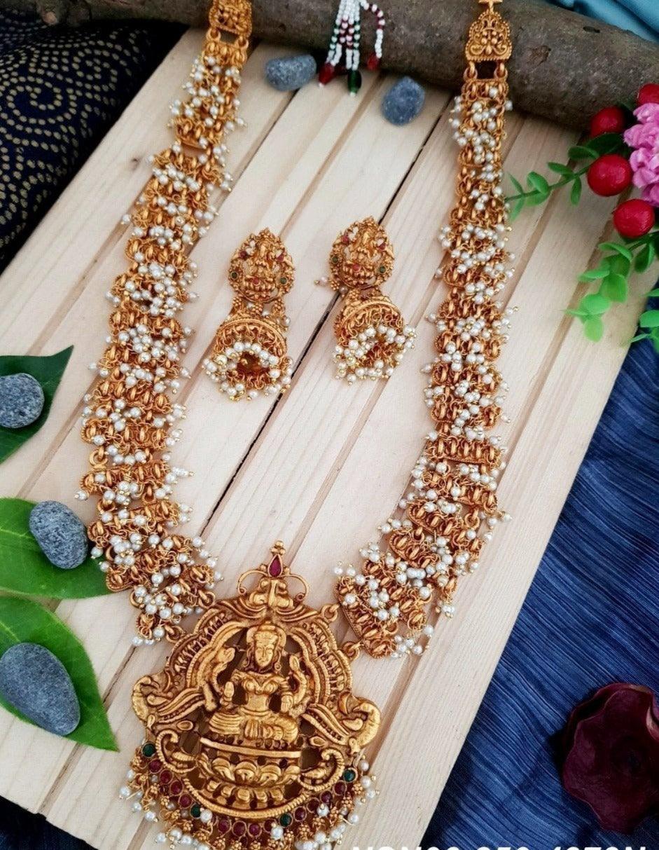 PREMIUM LAXMI LONG NECKLACE SET/LONG HARA