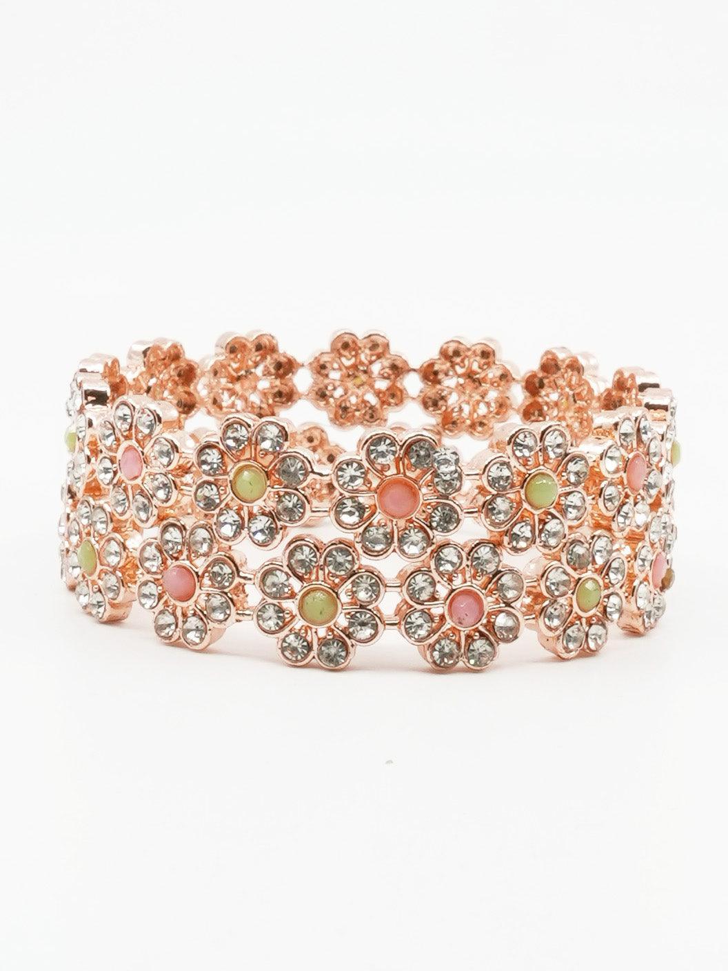 Pastel Colour Trensing Floral Set of 2 bangles 11546A - Griiham