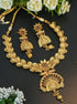 Premium Antique Gold Finish Laxmi motif with Leaf Pattern - Griiham