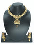 Premium Antique Gold Finish Laxmi motif with Leaf Pattern - Griiham