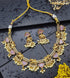 Premium Antique Gold finish Pink stone necklace set