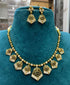 Premium Antique Gold finish zercon stone necklace set