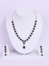 Premium Dual Tone of Black and Rose, studded with sparkling Blue and White CZ stones designer Necklace Set 8937N - Griiham