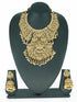 Premium Gold Finish Authentic Temple Design Bridal Necklace set - Griiham