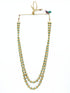 Premium Gold Finish Brass 1st quality Real Pearl / Coral / jade Chain with earrings 8722N - Griiham