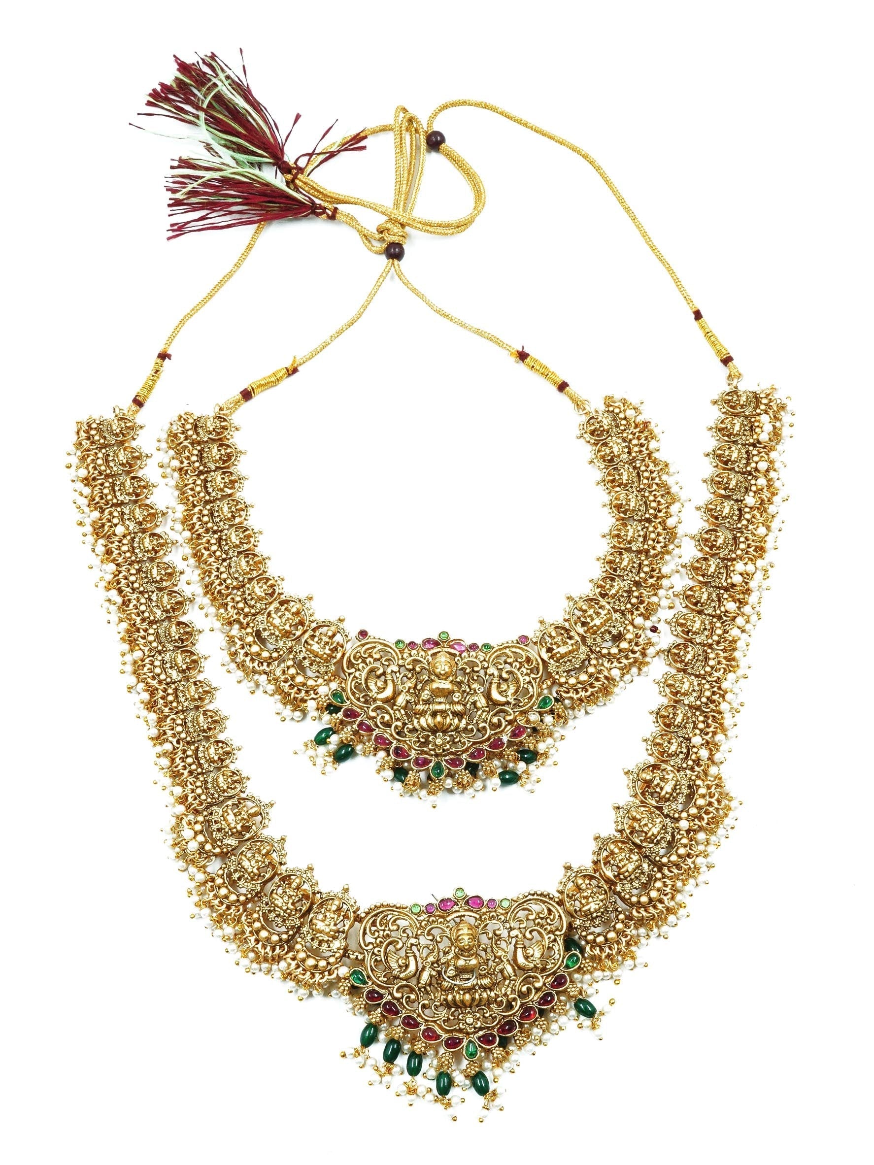 Buy Gold plated Imitation Jewelry Full Bridal Set Combo Online - Griiham