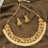 Premium Gold Finish Laxmi devi Short Necklace set 9895N - Griiham