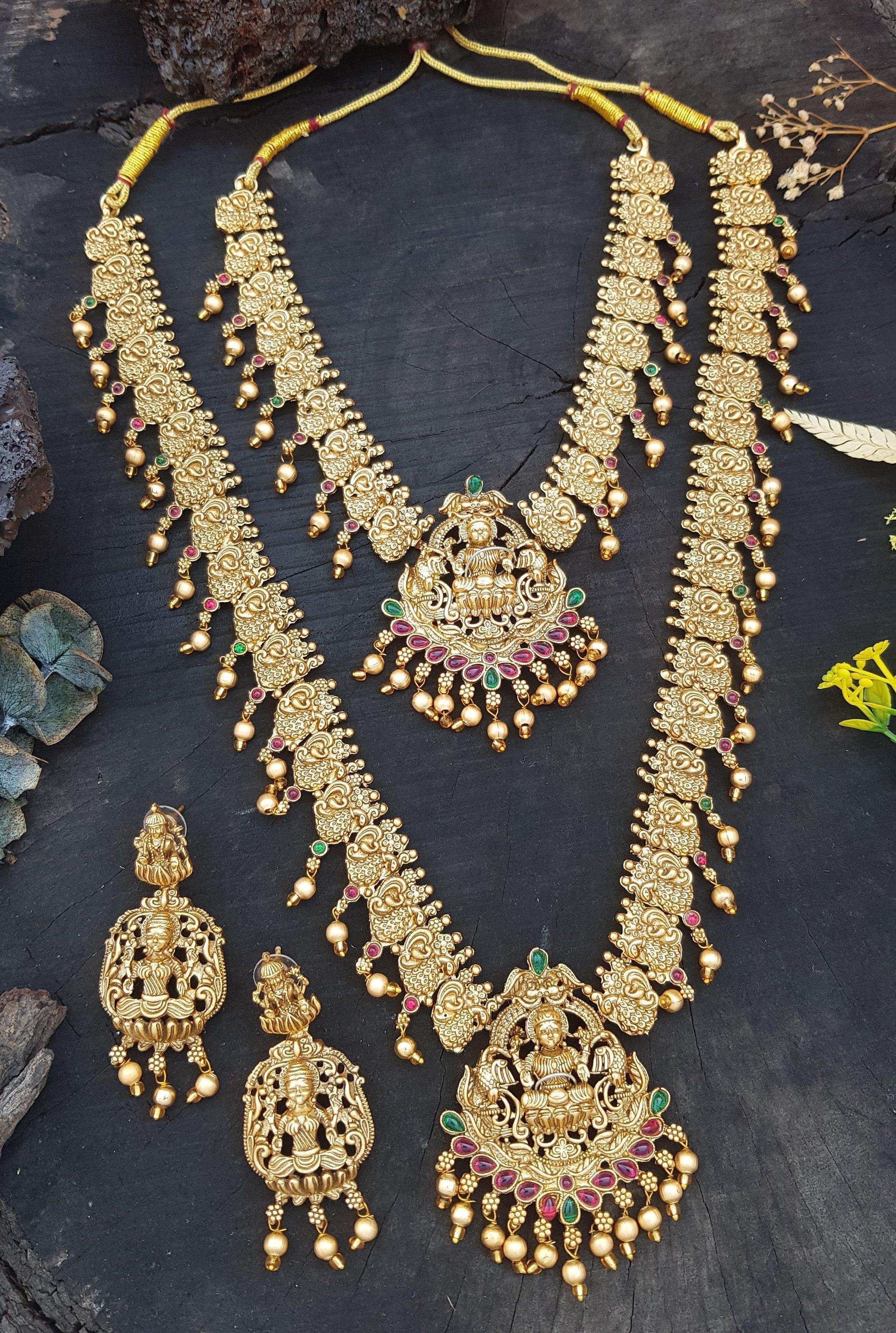 Premium Gold Finish Necklace Set Combo