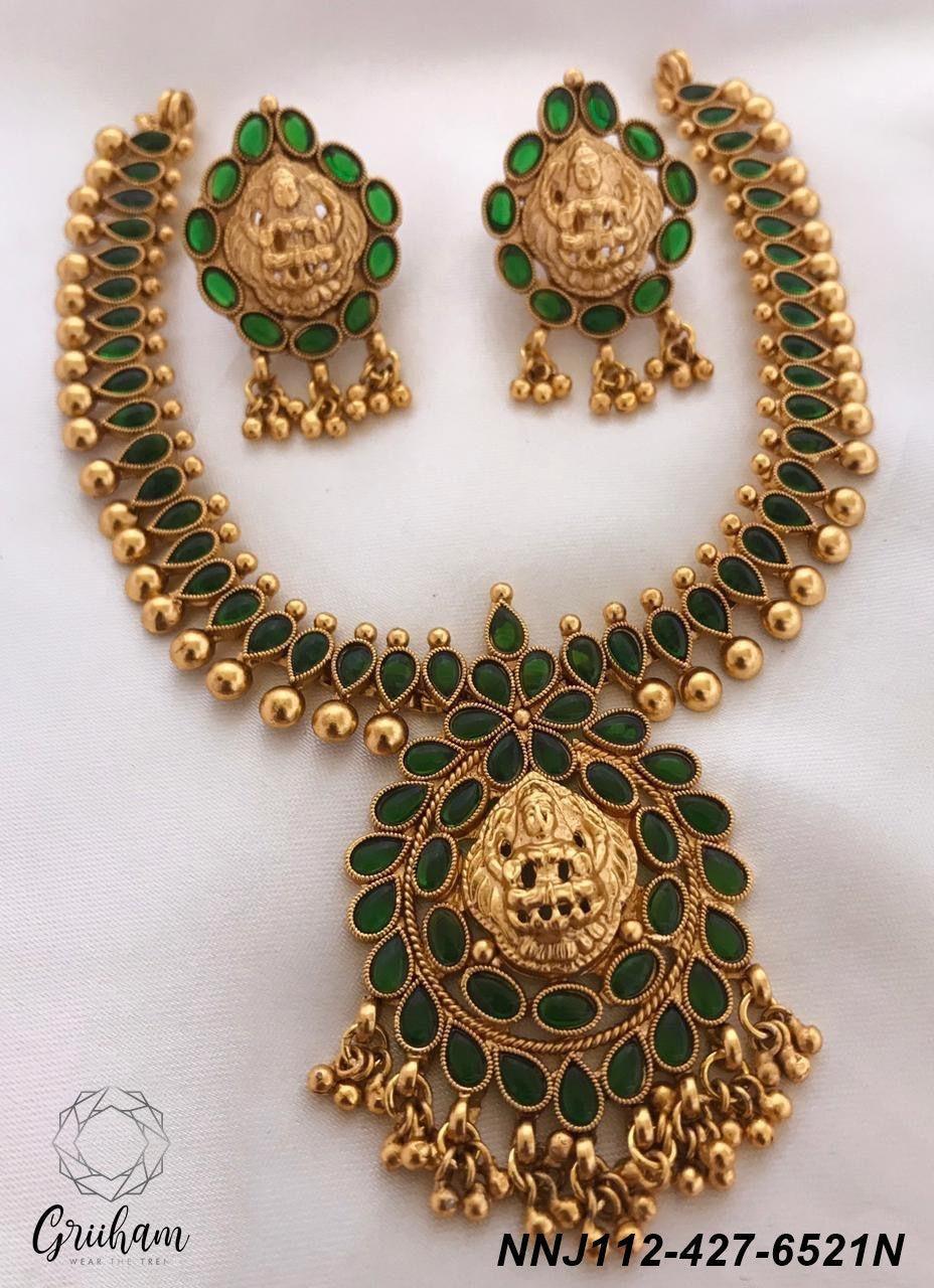 Premium Gold Finish Necklace set Laxmi 6522N