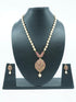 Premium Gold Finish Necklace set with Kemp Stones perfect for giftin - Griiham