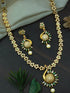 Premium Gold Finish Peacock Necklace with CZ Stones in diff colours 12889N-1 - Griiham