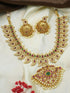 Premium Gold Finish Sayara Collection CZ Studded Bridal Necklace Set 11406N - Griiham